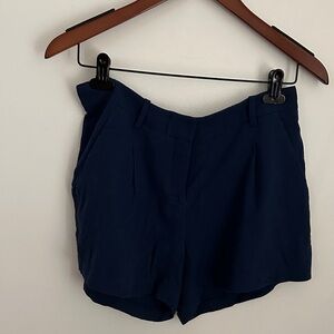 Theory High Waist Dark Blue Women's Shorts